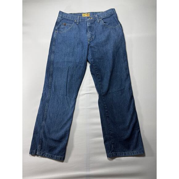 Wrangler 20X Men's Relaxed Fit Straight Leg Blue Denim Jeans - Size 34x29 - Picture 1 of 8